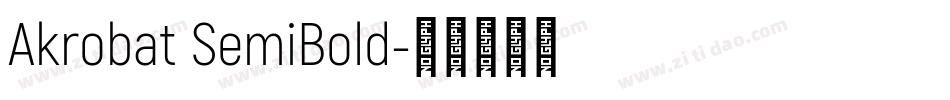 Akrobat SemiBold字体转换